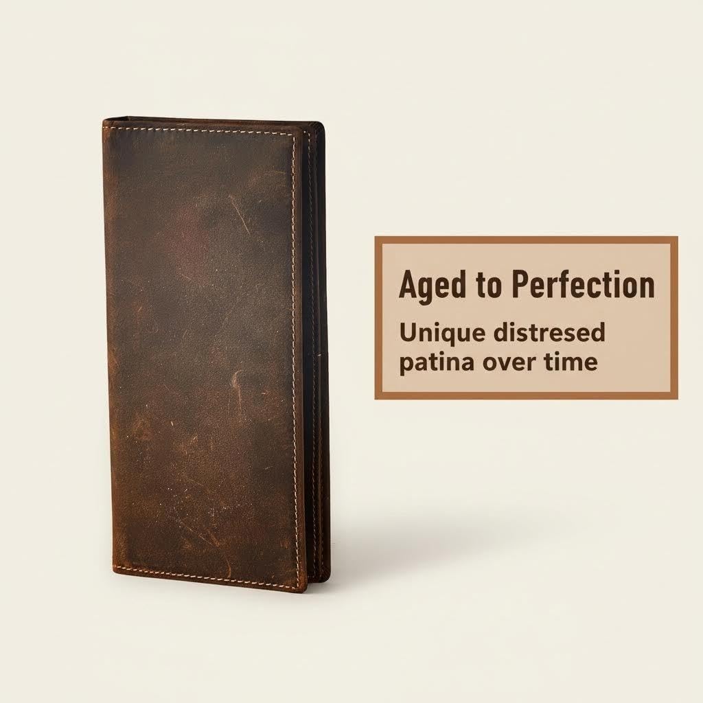 Plinvo Vintage Genuine Leather Wallet for Men, Bifold Slim Design with RFID Blocking and Gift Box (Brown2)