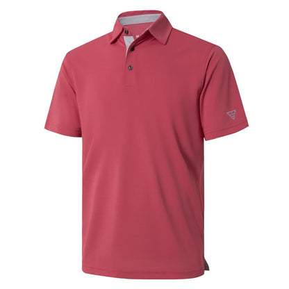 M MAELREG Mens Pique Polo Shirts Short Sleeve Performance Moisture Wicking Quick Dry Casual Golf Shirts for Men Brick