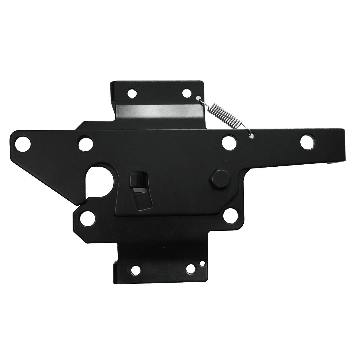Self-Locking Gate Latch Heavy Duty Post Mount Automatic Gravity Lever Wood/PVC Fence Gate Lock with Fasteners Hardware,for Secure Pool |Yard | Gadren, Steel,Black