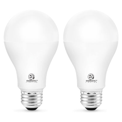 ENERGETIC SMARTER LIGHTING 150 Watt LED Bulb, 2600LM Super Bright Light Bulbs, Daylight 5000K, Dimmable A21 LED Bulb, E26 Standard Base, UL Listed, Damp Rated, 2 Pack