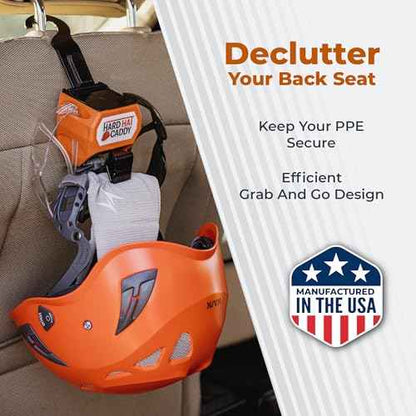 Hard Hat Caddy, All-in-One PPE Organizer with Magnetic Backing, Belt Clip, & Hook, Compatible with All Safety Gear Brands, Ideal for Construction, Utility, Line Workers & Miners