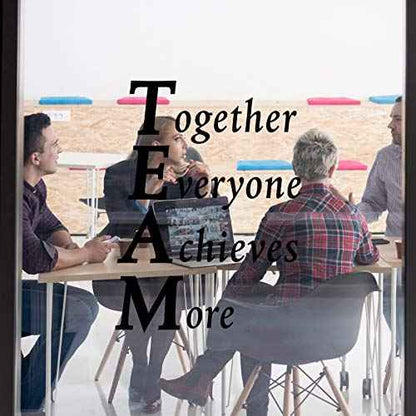 2 Sheets Motivational Wall Decals Vinyl Inspirational Quotes Stickers Together Everyone Achieves More Office Positive Sayings Wall Decals for Back to School Office Classroom Team Gym Bedroom Decor