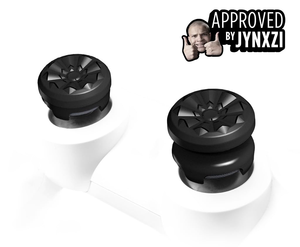 KontrolFreek FPS Freek Galaxy Black for PlayStation 4 (PS4) and PlayStation 5 (PS5) | Performance Thumbsticks | 1 High-Rise, 1 Mid-Rise | Black (Limited Edition)