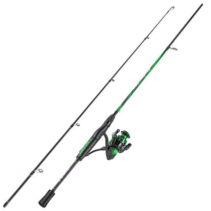 One Bass Fishing Rod Reel Combos, Spinning Rod with Spinning Reel, Graphite 2Pc Blanks, Stainless-Steel Guides, Super Polymer Handle- 6'0"-1 Pack