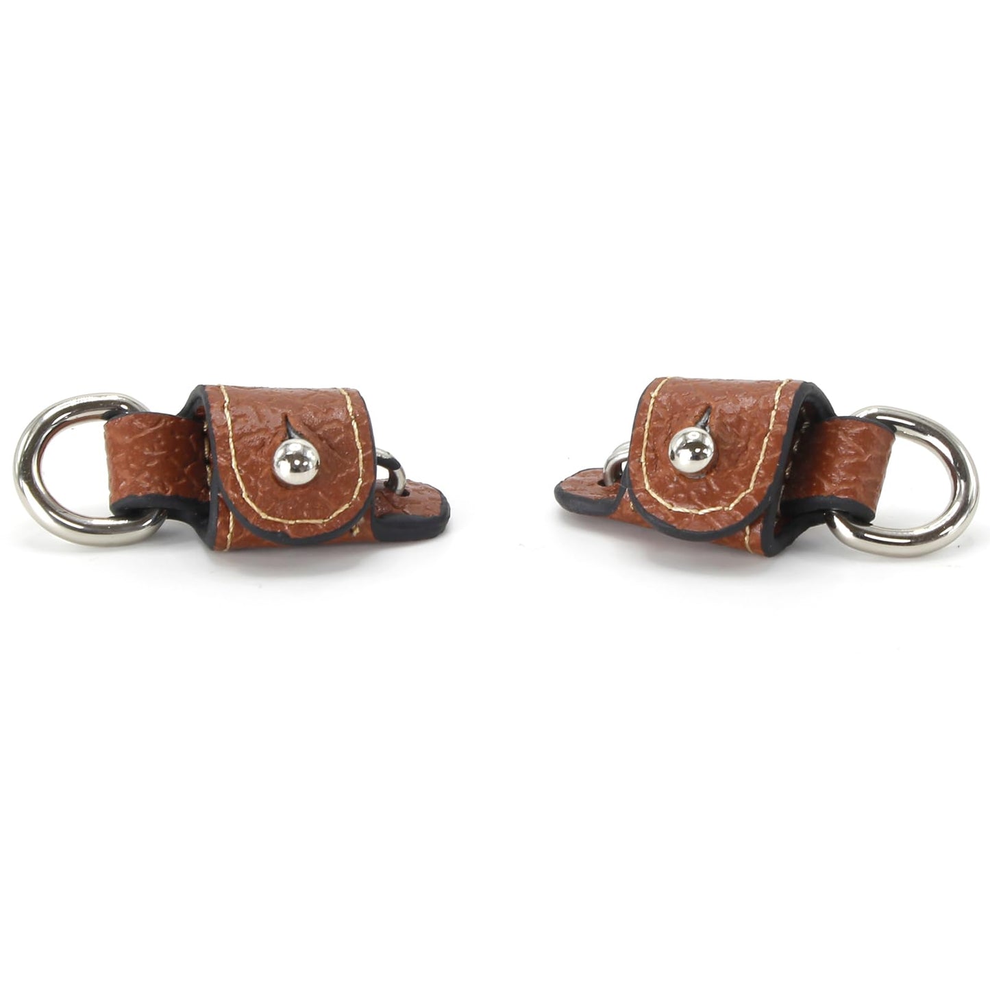 banbeln Mini Bags Leather Shoulder Strap Kit Fit For Adjustable Crossbody Small Bag (brown&silver)