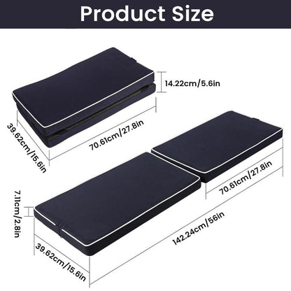 Boat Seat Cushion, Waterproof PU Leather Boat Bench/Seat Cushions, High Density Thick Sponge Bench Cushion, Removable Boat Seat Mat Soft(Length 56" x Width 15.6" x Height 2.8")