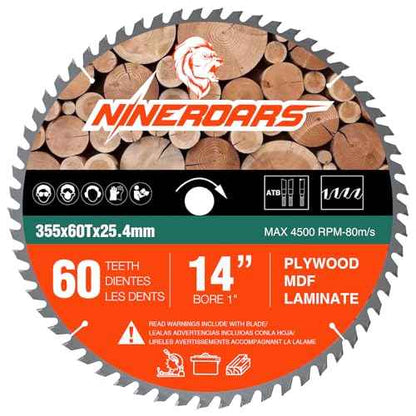 14 Inch 60-Teeth Circular Saw Blade for Cutting Wood, Plastic Laminate and Composite Materials Wood Cutting Disc
