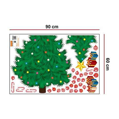 Christmas Decorations Clearance for Home Indoor Wall Stickers Merry Christmas Decor Wall Murals Decals Living Room Children Nursery Restaurant Cafe Hotel Home Decor (Traditional Christmas Tree)