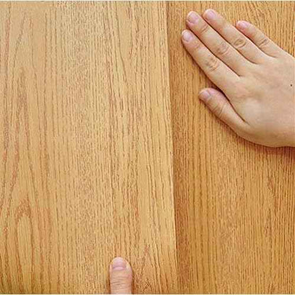 UPREDO Brown Wood Grain Adhesive Paper Wall Paper Vinyl Funitures Dresser Drawer Cabinet Sticker (15.8X79inch, Brown)