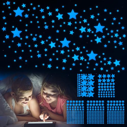 Giantree Glow in The Dark Stars Wall Stickers - 469 Pcs, Perfect for Kids' Nursery, Bedroom & Living Room