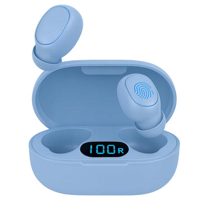 Acuvar Waterproof Bluetooth Headphone Wireless Earbuds – Bluetooth 5.0 Earbud Wireless Headphone with Microphone, Touch Controls, Noise Cancelling, 3D Stereo Bass & Smart LCD Charging Case (Blue)