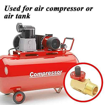 Air Tank Manifold with Shut Off Valve Relief Valve Fill Port 1/2"NPT Tank, 1/4"NPT Hose, 1/8"NPT Gauge For Air Compressor Portable Carry Tank (1Pcs)