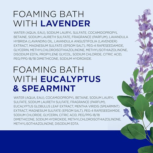 Dr Teal's Foaming Bath with Pure Epsom Salt, Relax & Relief with Eucalyptus & Spearmint, 34 fl oz (Pack of 2)