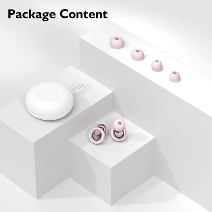 LOETRUY Ear Plugs for Sleeping Noise Cancelling - Reusable Silicone Earplugs for Concert, Motorcycle, Sports and Festivals, 30dB Noise Reduction, Washable Hearing Protection - Pink