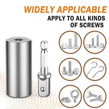 Dusor Gifts for Men Super Universal Socket Tools, Stocking Stuffers for Men, White Elephant Gifts for Adult, Gift for Him Who Have Everything, Gift Under 10 Dollars Socket Set with Power Drill Adapter