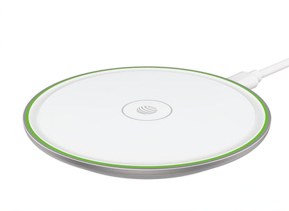 AT&T Professional Series 15W Wireless Charging Pad White Premium USB-C Fast Charging Universal Device Compatibility Qi Certified Technology