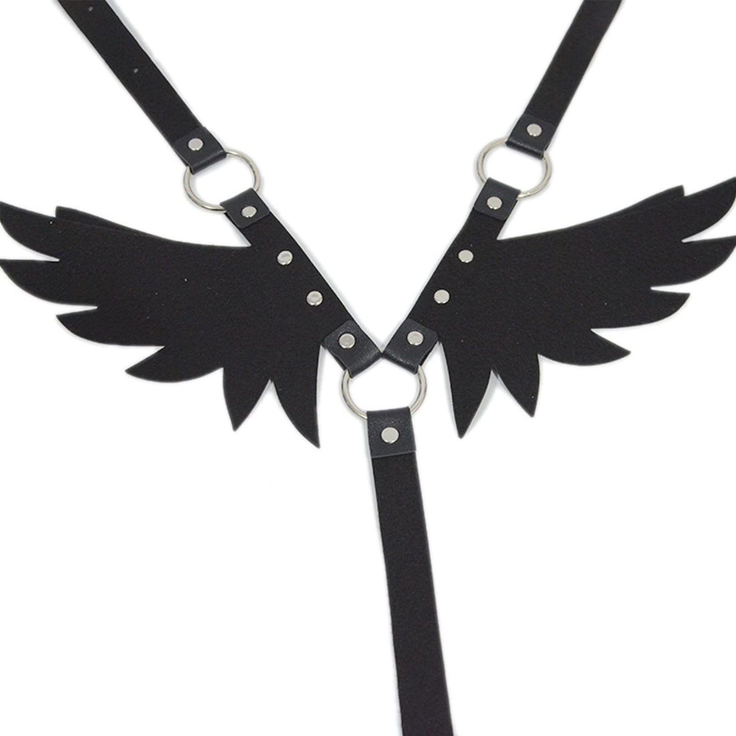 Punk Angel Wing Chest Body Harness Waist Belly Chain Belt Rave Jewelry Accessories Halloween Outfit