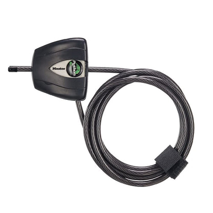 Master Lock Black Python Bike Lock with Key, Adjustable Metal Cable Lock has a Weather Resistant Vinyl Coating for Outdoor Equipment, Bicycles, 6 Feet Long, 8417D