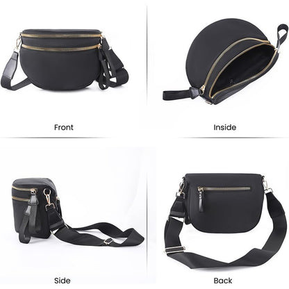 Checkered Crossbody Bum Bags for Women Nylon Checkered Purse Checkerboard Fanny Pack