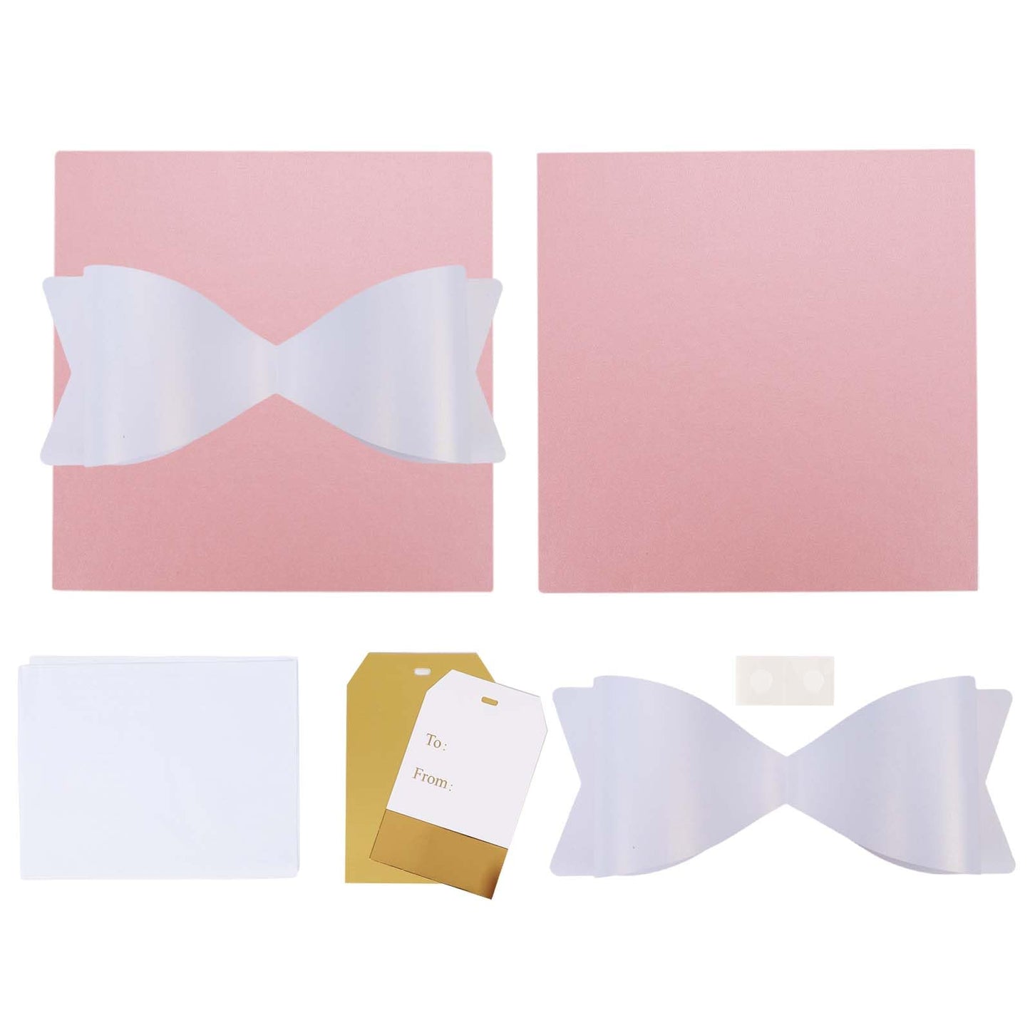 LaRibbons Large Gift Boxes with Lids, 10x10x10 Inches Pink Square Foldable Gift Boxes for Valentine's Day, Birthday, Wedding, Baby Shower, Party, All Occasion