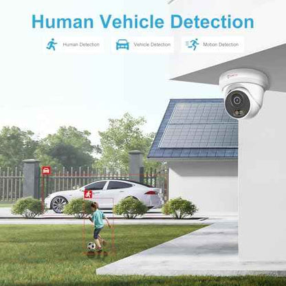 Anpviz 6MP PoE IP Camera, 3K Full Metal Turret Security IP Camera Outdoor Indoor, Smart Dual Light Color Night Vision, AI Human Vehicle Detection, Built-in Mic, 2.8mm Lens, IP66 Waterproof, NDAA