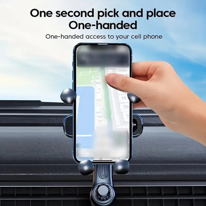 Magnetic Car Phone Holder,Minimal Dashboard Mount,[Strong Magnet][360° Rotation],Universal Smartphone Dash Stand Fit for iPhone 16 15 Pro Max Plus Mini,Samsung S24 S23 S22 Ultra Phone,Black
