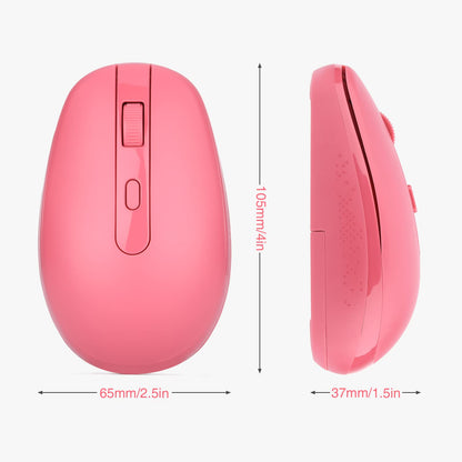 Rii Wireless Mouse RM700 2.4G Silent Mouse with USB Nano Receiver for Laptop,PC,Mac,Chromebook,Windows (Pink)