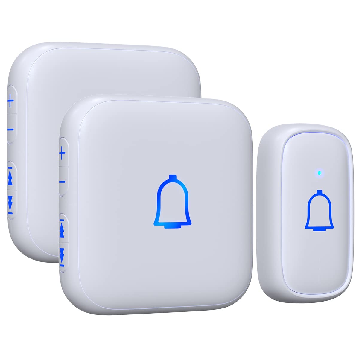 Classroom Doorbell Wireless Doorbell IP66 Waterproof 1000Ft 66 Chimes Mute Mode 115dB 7-Level Vol Loud Electric Door Bells for Home Office Classroom Kids Room Teachers & Hearing-Impaired