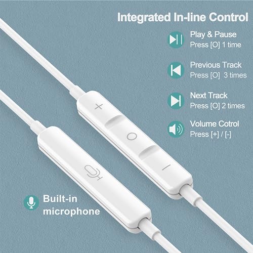 DUKABEL USB in-Ear Headphones, USB PC Earbuds with Noise Cancellation for PC/PS4/PS5, Computer Gaming Earphone Headset with in-line MICR for Live Conference, Broadcasting, On-line Work