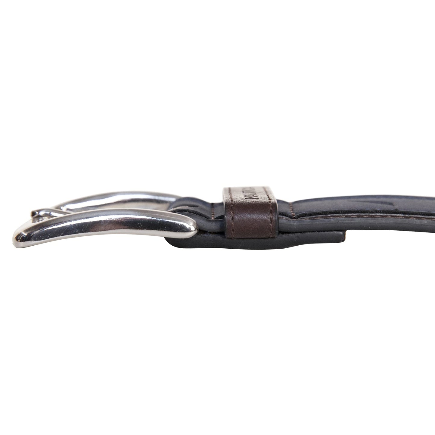 Nautica Men's Casual Leather Belt | Everyday | Classic | Pants | Jeans | Khakis | Chinos | Metal Buckle, Casual Overlay - Navy, 44 Inches