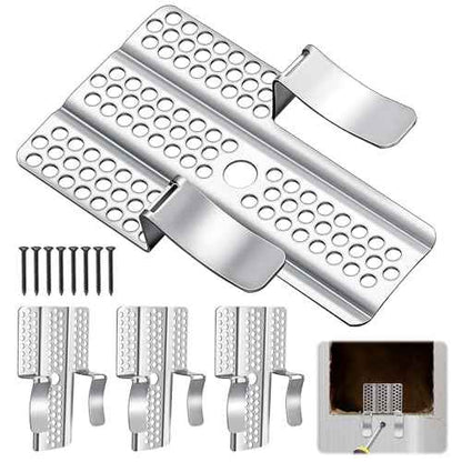 4 Pack Drywall Repair Clips,Easy Drywall Repair Kit,1/2" Stainless Steel Wall Patch Clips with 8 Screws for Damaged Walls Repairing (4 Pack)