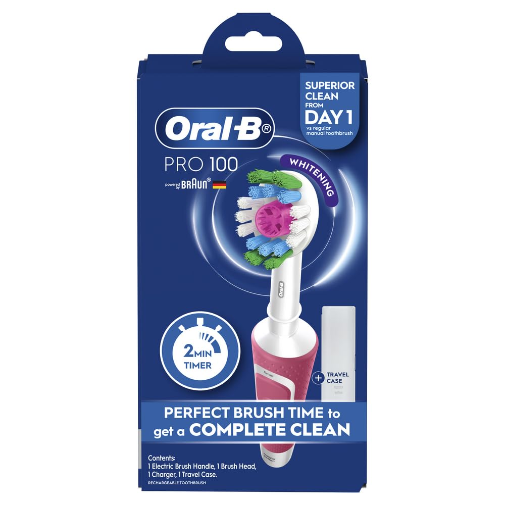 Oral-B Pro 100 Whitening Electric Toothbrush, Pink