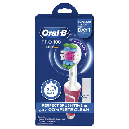 Oral-B Pro 100 Whitening Electric Toothbrush, Pink