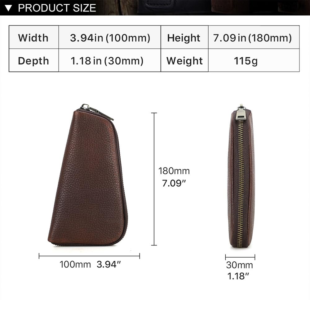 CONTACTS Small Pipe Tobacco Pouch Leather Smoking Pipe Storage Organizer Portable Accessories Lighter Holder Zipper Tobacco Pipes Travel Box