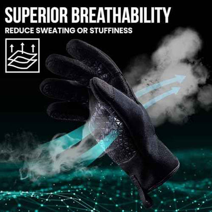 TAILI Level 3 Needle, Level 5 Puncture Resistant Men Work Gloves, Grip Enhanced A7 Cut Resistant Safety Gloves, Touchscreen and Breathable, Black, Large (L), 1 Pair