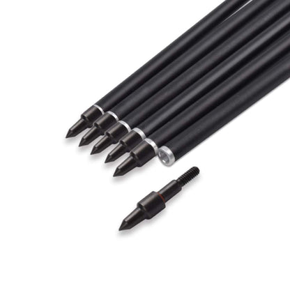 Elong 6PCS 26" Arrows for Compound Bows,Carbon Hunting Arrows for Archery Spine 500 with 100 Grain Screw Tips, for Compound & Recurve & Traditional Bow(with 6 Extra Nocks)