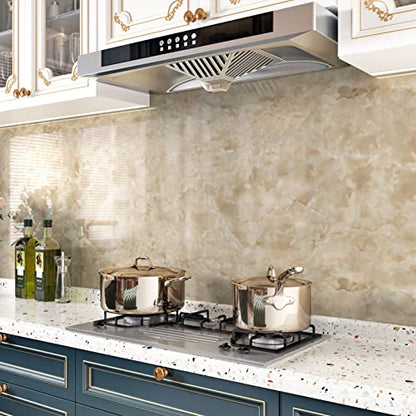 Marble Contact Paper for Cabinets Beige Marble Film Countertop Vinyl Peel and Stick Waterproof Granite Wallpaper Self Adhesive Contact Paper for Countertops Desk Decorative Wrap for Fridge 15.8"x78.7"
