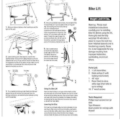 Cargo Box Ceiling Hoist ? Garage Pulley Lift System for Rooftop Cargo Carrier Fits Garage or Shed with 100lb Capacity for Bicycles or Ladders or Roof Luggage Box or Roof Luggage Frame