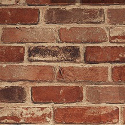 Okydoky Rustic Red Brick Peel and Stick Wallpaper, Self-Adhesive, Vinyl Waterproof, Vintage, No.57104-3