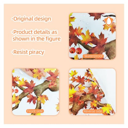 Autumn Maple Leaf Window Clings ? Double-Sided Thanksgiving Tree Branches with Birds & Nest, Removable Fall Glass Door Stickers for Home Bedroom Living Room Farmhouse Decor