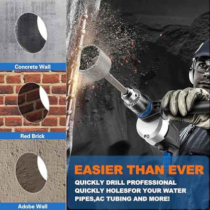 Concrete Hole Saw Kit with SDS Plus & Max Shank 20PCS, Cement Hole Saw Set for Concrete Cement Brick Stone Wall