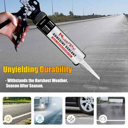 Concrete Crack Repair Sealant, Crack Joint Filler, Waterproof Self-Leveling Concrete Repair Sealant for Sealing Horizontal Surfaces Expansion Joints, 10.1 fl. oz (6 Pack, Gray)