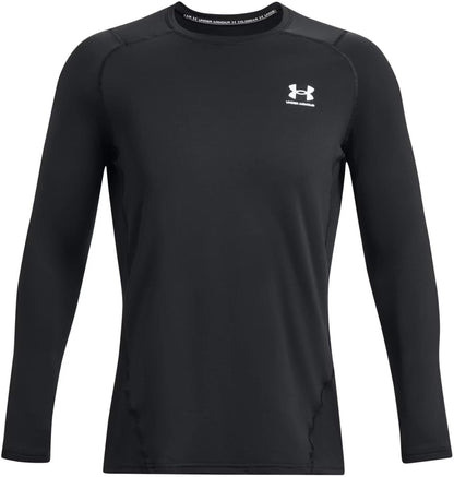 Under Armour Men's ColdGear Fitted Crew Shirt Top 1366068 (US, Alpha, Large, Regular, Regular, Black/White - 002)