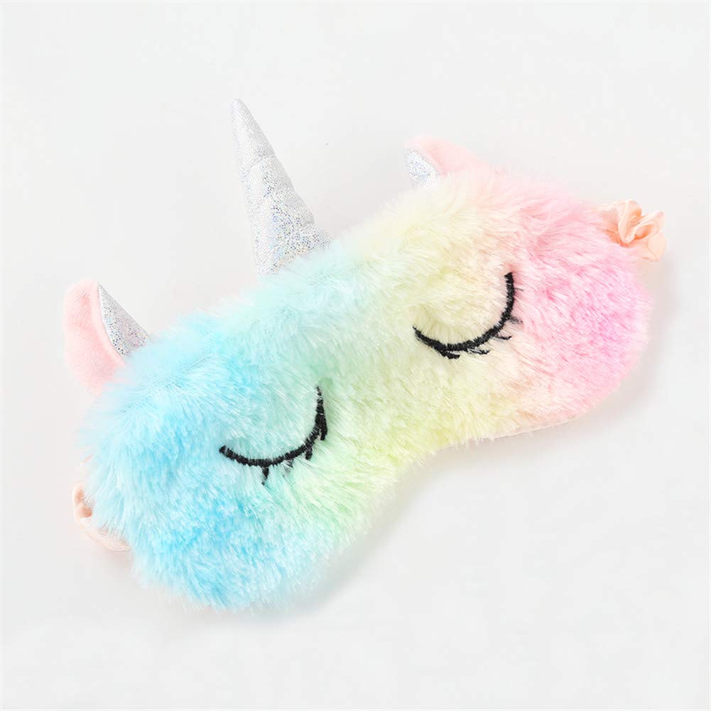 Cute Animal Sleeping Mask Soft Plush Blindfold Cute Rabbit Panda Koala Eye Cover Eyeshade for Kids Teens Girls Women (Flamingo)