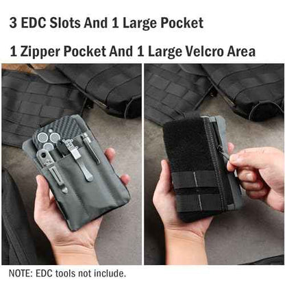 VIPERADE VE27 EDC Organizer, 6 Pocket Multitool Pouch with Zipper