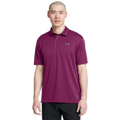 Under Armour Men's Tech Golf Polo, (505) Purple Gemini / / Pitch Gray, Small