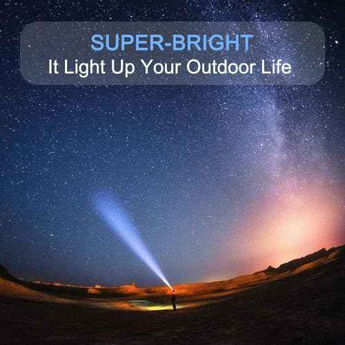 MODOAO LED Flashlights High Lumens 1500LM Waterproof Tactical Flashlight with 5 Light Modes for Hiking, Camping, Emergency Outdoor Use (5 Pack)