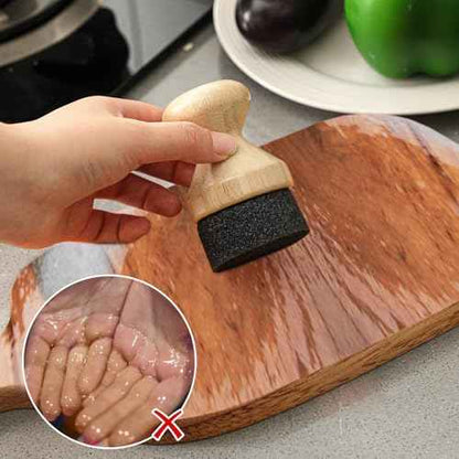 Pickmesh 2 Pcs Cutting Board Oil Wax Applicator with Bamboo Lid Oil Applicators for Wood Cutting Board Butcher Block Conditioner Sponge Brush for Wooden Spatula, Spoon, Worktops and Utensil Care