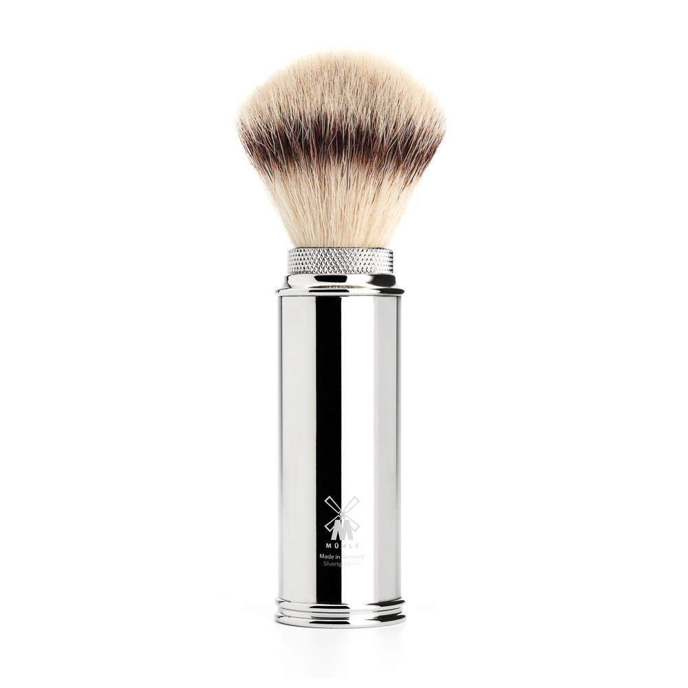 MÜHLE TRAVEL Vegetable-Tanned Cowhide Travel Case 5-Blade Razor & Travel Brush