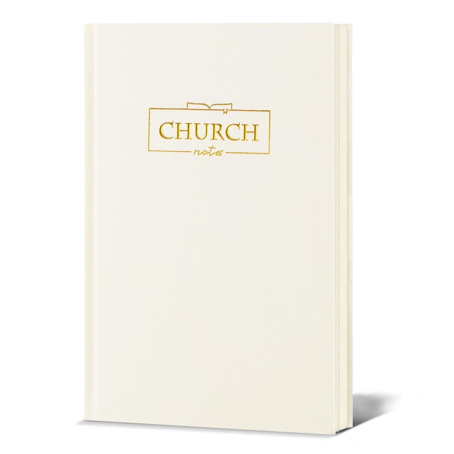 XKDOUS Church Notes Journal, Sermon Notes Christian Notebook, Linen Bible Study Journal, Prayer Journals, Blank Notebook to Writing Key Points and Notes, Christian Gifts for Women Men, Beige